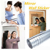 Mirror Tile Wall Sticker Square Self Adhesive Room Bathroom Decor Stick On Arts`