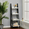 Modern Ladder Shelf 4 Tier Wooden Storage Shelving Unit Bookcase Display Stand