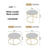 Marble Vein Round Coffee Tables Sofa Side Nested End Tables Living Room Home UK~