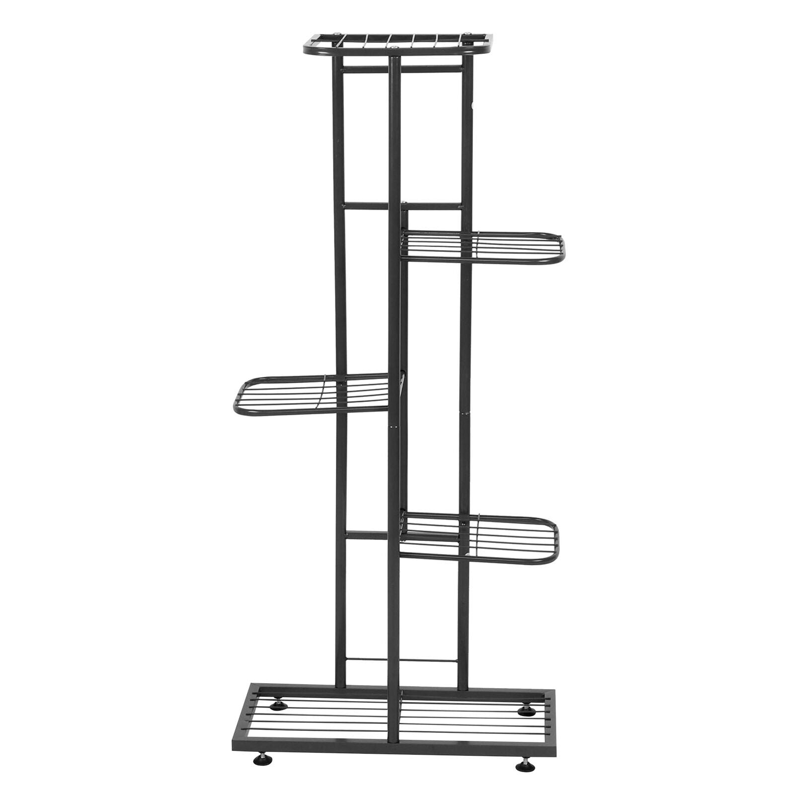 5 Tier Metal Flower Rack 6 Holder Shelf Indoor Outdoor Plant Pot Display Stand