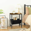 Side Table End Table w/ Magazine Holder Sling Nightstand 48 x 24 x 61cm Vintage
