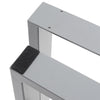 Pair Grey Metal Furniture Legs Powered Coated Steel Feet Table Bench Chair Stand