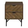 Vintage Industrial Bedside Table 2 Drawer Storage Cabinet Furniture Nightstand