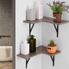 Floating Corner Shelf Shelves Wooden Wall Storage Display Shelf Unit Wall Mount