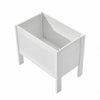 WOODEN BATHROOM STORAGE CHEST WHITE CABINET LAUNDRY CLOTHES BASKET BIN UNIT