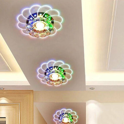 Modern Acrylic Crystal Colorful Crystal LED Light Ceiling Lamp Home Decorate