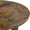 Set of 2 Industrial Side Table Round Sofa End Table w/ Storage Rack Metal Frames