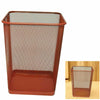 Mesh Bins Waste Rubbish Paper Wastebasket Trash Can Dustbin Metal Square Bin New