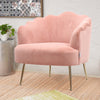 Velvet Oyster Scallop Shell Tub Chair Seat Armchair Wing Back Sofa Cafe Bedroom