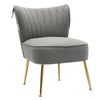 Upholstered Oyster Scalloped Wing Back Woollike/Velvet Armchair Chair Sofa Seat