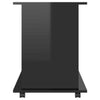 Rolling Cabinet High Gloss Black 60 x 45 x 60 cm Chipboard Organiser Furniture