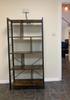Vintage Industrial Bookcase Rustic Storage Cabinet Tall Shelf Metal Display Unit