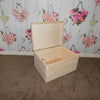 Large Wooden Boxes Plain Wood Storage Box Chest Lid Handles Keepsake Trunk Case
