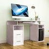 Computer Desk Study Desk Workstation PC Laptop Table Home Office Drawers Shelves