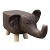 Animal Stool Footstool Footrest Elephant Ottoman Shoe Bench with Sponge Wood Leg