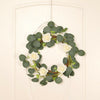 Round Leaf Eucalyptus Vine Ring Wall Hanging Natural Artificial Flower Garland