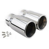 2X 75mm Chrome Stainless Steel tube Car Tail Exhaust Pipe Tip Trim End Muffler