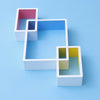 High Density Board Floating Wall Shelf Shelves Colorful Display Storage Unit