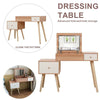Wooden Dressing Table With Mirror Vanity Table Bedroom Makeup Desk Write Desk