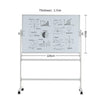 Magnetic Whiteboard Mobile Revolving Double Sided White Board Easel Stand 1200mm