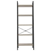 5 Tier Bookcase Rustic Shelf Unit Display Bookshelf Shelving Rack Free Standing