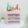 3 Tiers Makeup Case Desktop Storage Box Cosmetic Organizer Holder Drawer Jewelry