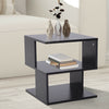 Modern Square 2 Tier Wood Coffee Side Table Storage Shelf Rack Living Room