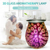 3D Glass Electric Firework Oil Wax Melt Burner Home Fragrance Aroma Lamp Circle