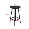 Industrial Round Bar Table Wooden Top Pub Dining Bistro Cocktail Tables Counter