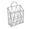 Magazine Newspaper Wire Basket Wall Mounted Post Storage Rack Organizer Office