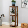 Bamboo Plant Flower Stand Sofa Side End Table Living Room Bonsais Display Decor
