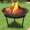 Cast Iron Fire Bowl Firepit Modern Stylish Fire Pit Garden Outdoor Steel Large