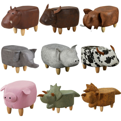Animal Shape Ottomans Footstools Padded Cushion Rest Seat Footstool Pouffe Stool