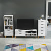 TV Cabinet Vintage TV Stand Console Table TV Unit Centre Table with Storage Cube