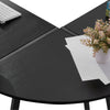 Black L-Shaped Corner Table Laptop Table Home Office Desk Wearable&Waterproof