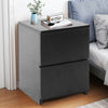 2 Drawers Bedside TableCabinet Nightstand ChestofDrawer Storage Bedroom Black UK