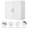 Bathroom Wall Cabinets Cupboard with Double Door & Adjustable Shelf Storage Unit