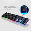 Gaming Keyboard and Mouse Set Rainbow LED USB Illuminated for PC Laptop PS4 Xbox