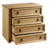 Corona Chest of Drawers Rustic 4 Drawer Mexican Solid Pine