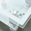 Rectangle Glass Coffee Table with Stroage Modern Living Room Furniture Chrome