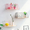 Nordic Industrial Style Wall Mounted Shelf Unit Metal Wire Floating Shelves Rack