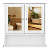 Bathroom Wall Cabinet Storage Mirror Cupboard with Shelf Mounted MDF Organizer