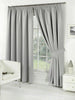 THERMAL BLACKOUT PENCIL PLEAT READY MADE CURTAINS PAIR TAPE TOP + FREE TIE BACKS