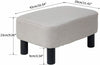 Linen Fabric Padded Stool Bench Footstool Pouffe Ottoman Living Bedroom Footrest