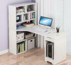 Computer Desk Corner PC Laptop Table Home Office Workstation Drawer Bookcase UK