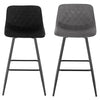 1/2/4er Barstool Breakfast Kitchen Metal+Velvet Counter Bar Chair Faux Bar Stool