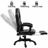 Racing Gaming Chairs with Footrest Office Computer Desk Chair Swivel Car Leather