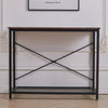 Slim Console Table Industrial Wood Living Room Hallway Side Table with Shelf