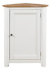 Small Oak Off White Painted Corner Storage Cupboard | Wooden Hallway Cabinet