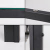 2/4 Set Dining Table NO Chair Tempered Glass Tabletop Metal legs Square Kitchen